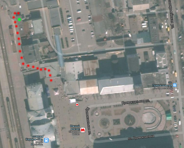 Відділення знаходиться на Південному вокзалі, але знайшов я його не відразу тому про всяк випадок публікую карту з місцем, де в Харкові знаходиться відділення EMS Ukraine: